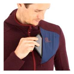 Salomon Outline Full Zip Hoodie Homme -Patagonia Vestes Soldes main 171230b 6022