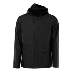 Rains Short Hooded Coat Homme Noir