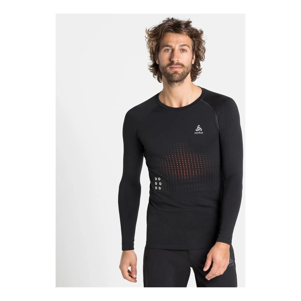 Odlo Shirt Long Sleeve Crew Neck I-Thermic Homme Noir 5 Odlo Shirt Long Sleeve Crew Neck I-Thermic Homme Noir â Image 3