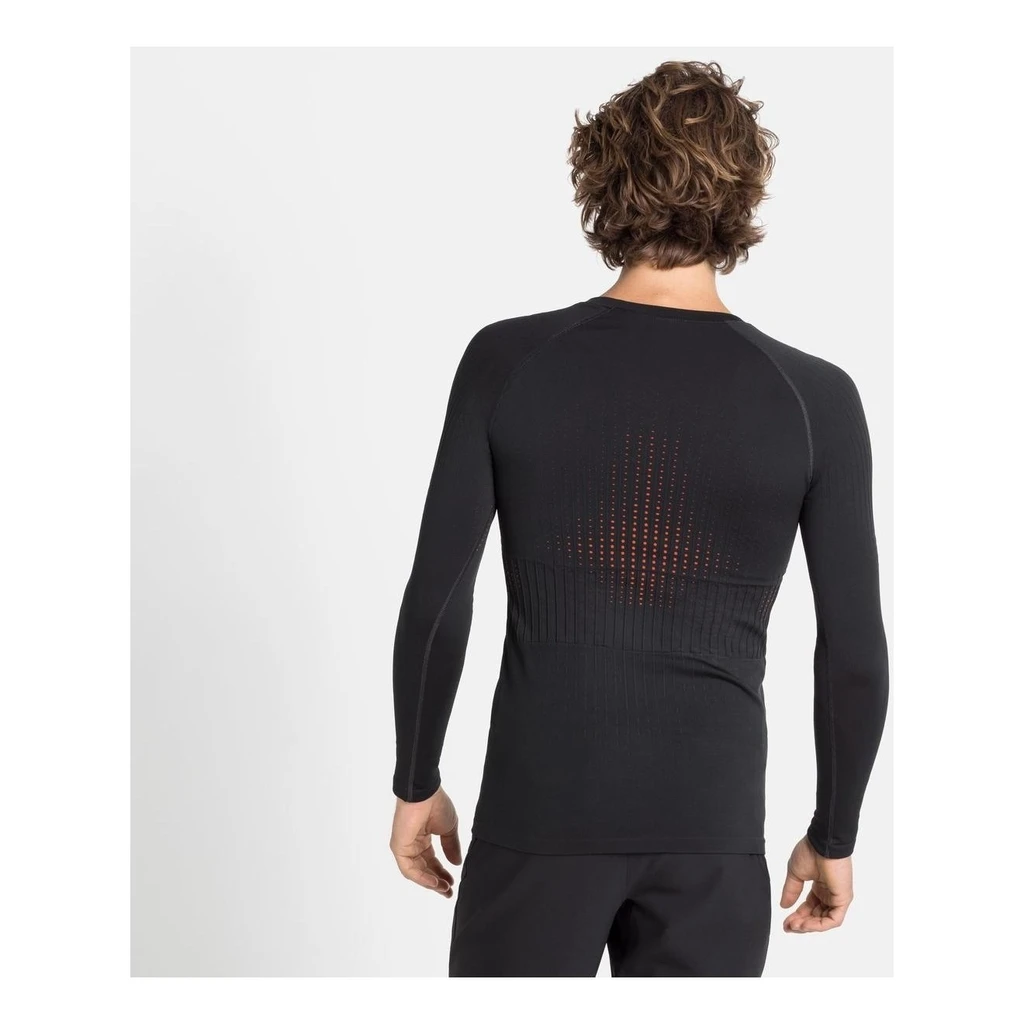 Odlo Shirt Long Sleeve Crew Neck I-Thermic Homme Noir 6 Odlo Shirt Long Sleeve Crew Neck I-Thermic Homme Noir â Image 4