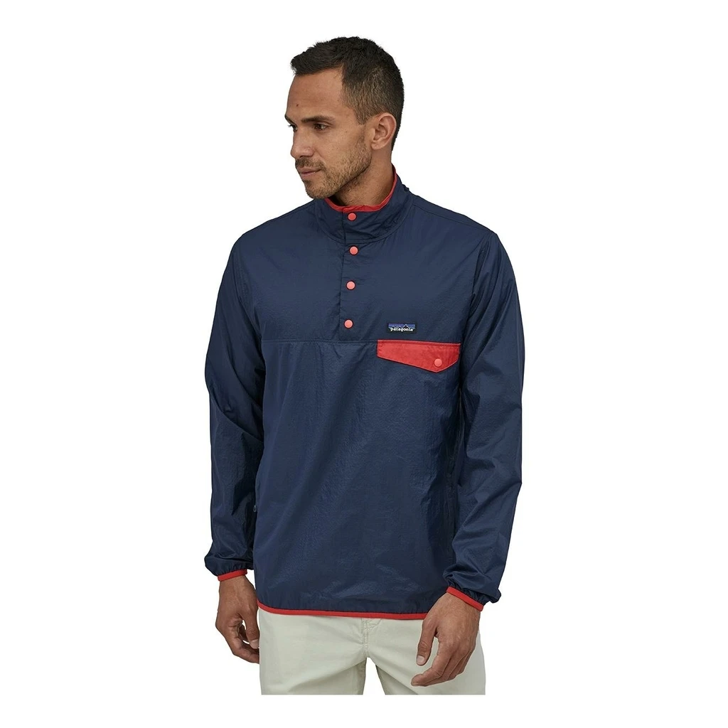 Patagonia Houdini Snap-T Pullover Homme Bleu Foncé 6 Patagonia Houdini Snap-T Pullover Homme Bleu Foncé – Image 4