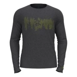 Odlo T-Shirt Long Sleeve Crew Neck Concord Plus Forest PR Homme Gris