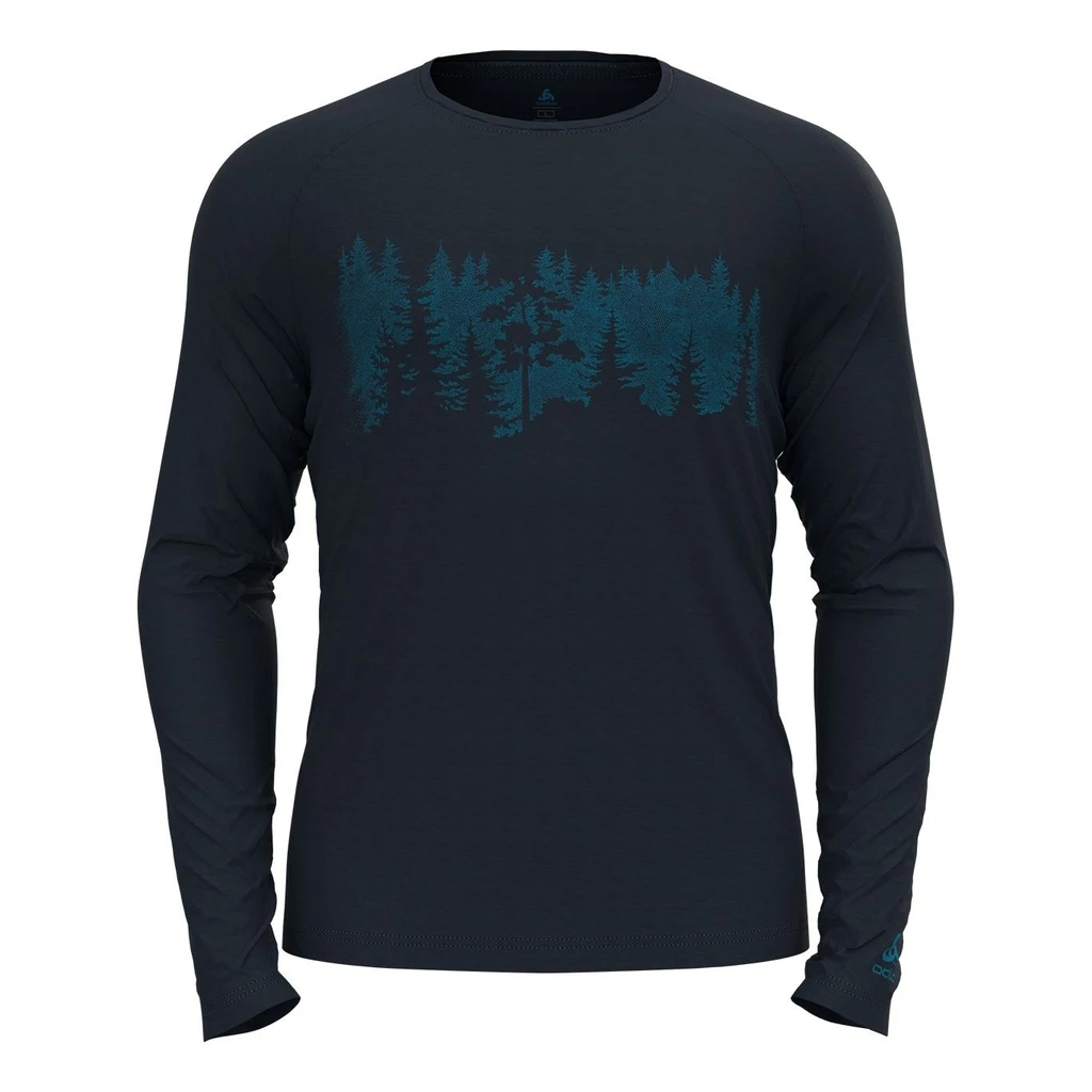 Odlo T-Shirt Long Sleeve Crew Neck Concord Plus Forest PR Homme Bleu Foncé 3 Odlo T-Shirt Long Sleeve Crew Neck Concord Plus Forest PR Homme Bleu Foncé