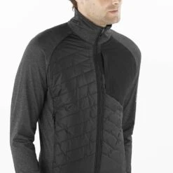Salomon Mountain Hybrid Mid Homme Noir 14 Salomon Mountain Hybrid Mid Homme Noir -Patagonia Vestes Soldes main LC1842400 6 MOD mtnhybridmid deepblackgreengecko insulatedquilting m.png.h d245
