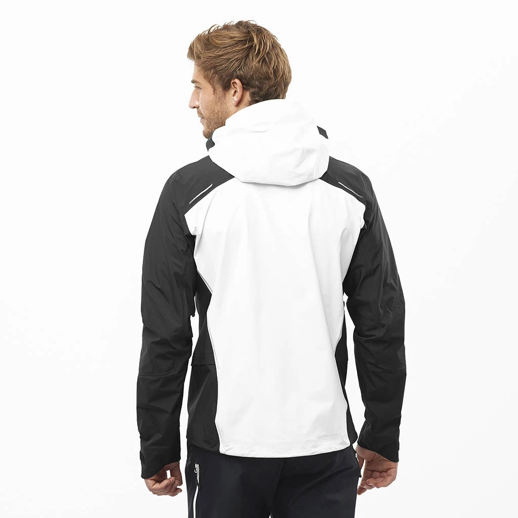 Salomon Mountain Gore-Tex 3L Jacket Homme Blanc Et Noir 6 Salomon Mountain Gore-Tex 3L Jacket Homme Blanc Et Noir – Image 4