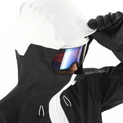 Salomon Mountain Gore-Tex 3L Jacket Homme Blanc Et Noir 17 Salomon Mountain Gore-Tex 3L Jacket Homme Blanc Et Noir -Patagonia Vestes Soldes main LC1858900 4 MOD mtngoretex3ljkt deepblackwhitegreengecko hooddetail m.png. 2b52