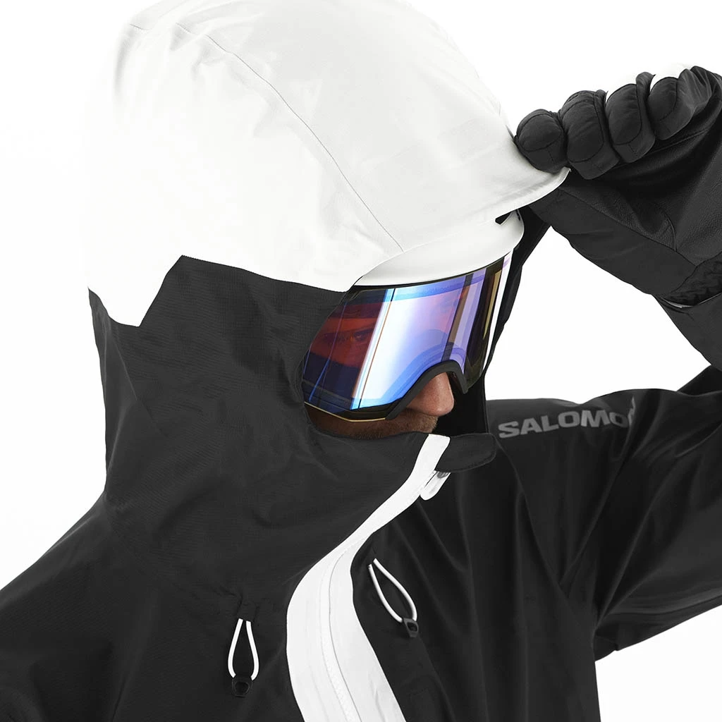 Salomon Mountain Gore-Tex 3L Jacket Homme Blanc Et Noir 8 Salomon Mountain Gore-Tex 3L Jacket Homme Blanc Et Noir – Image 6