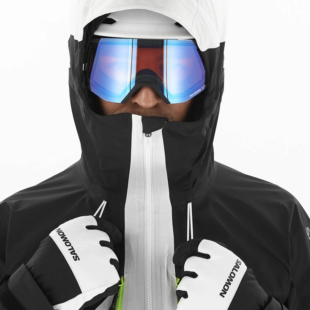 Salomon Mountain Gore-Tex 3L Jacket Homme Blanc Et Noir 9 Salomon Mountain Gore-Tex 3L Jacket Homme Blanc Et Noir – Image 7