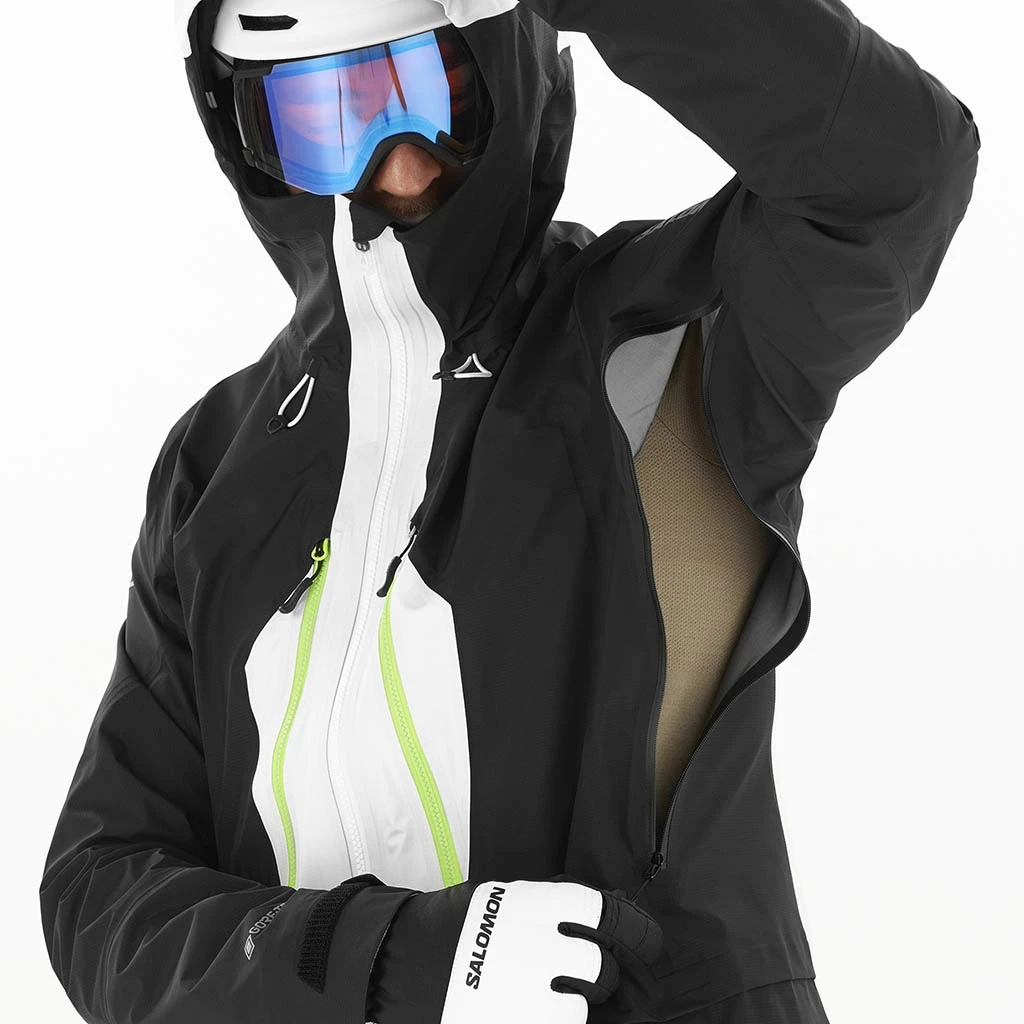 Salomon Mountain Gore-Tex 3L Jacket Homme Blanc Et Noir 7 Salomon Mountain Gore-Tex 3L Jacket Homme Blanc Et Noir – Image 5
