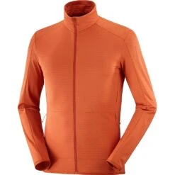 Salomon Outrack Full Zip Mid Homme Orange