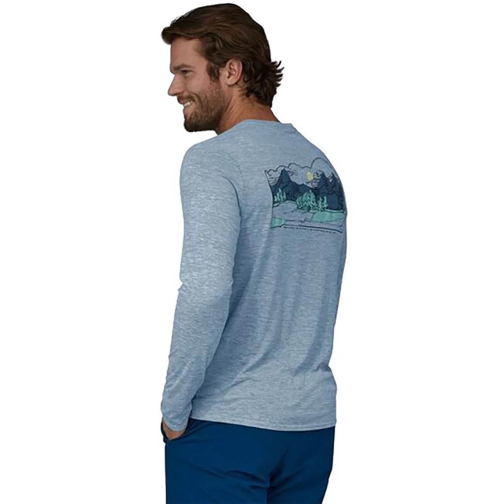 Patagonia Long Sleeve Cap Cool Daily Graphic Shirt Homme Bleu-gris 7 Patagonia Long Sleeve Cap Cool Daily Graphic Shirt Homme Bleu-gris â Image 5