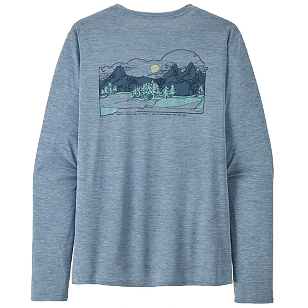 Patagonia Long Sleeve Cap Cool Daily Graphic Shirt Homme Bleu-gris 5 Patagonia Long Sleeve Cap Cool Daily Graphic Shirt Homme Bleu-gris â Image 3
